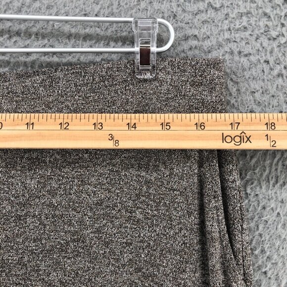 J Jill Pants Womens Medium Petite Gray Wearever Marled Crop Pull On Cuffed Ankle - Picture 9 of 13